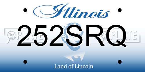 252SRQ Illinois License Plate