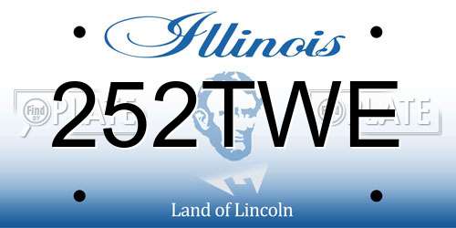 252TWE Illinois License Plate