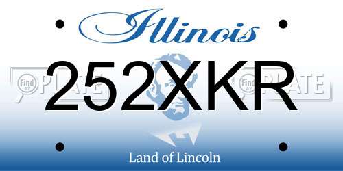 252XKR Illinois License Plate