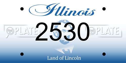 2530 Illinois License Plate