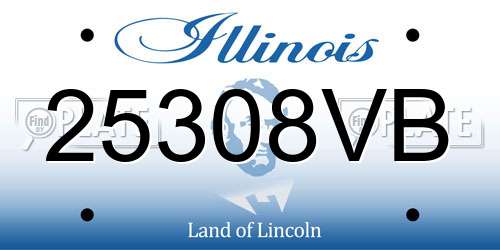 25308VB Illinois License Plate