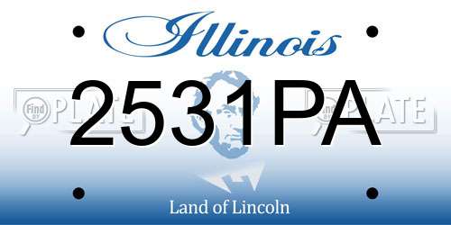 2531PA Illinois License Plate