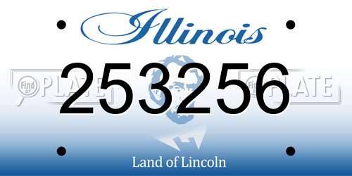 253256 Illinois License Plate