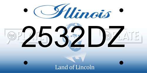 2532DZ Illinois License Plate