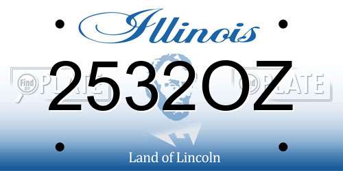 2532OZ Illinois License Plate