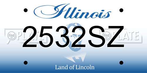 2532SZ Illinois License Plate