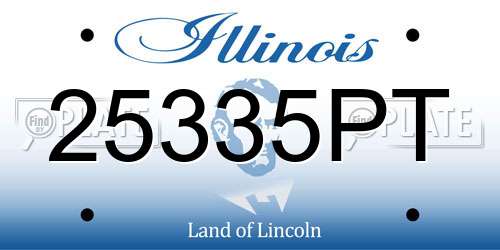 25335PT Illinois License Plate