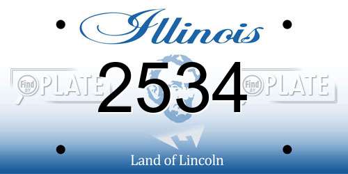 2534 Illinois License Plate