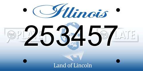 253457 Illinois License Plate