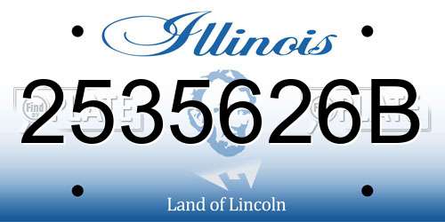 2535626B Illinois License Plate