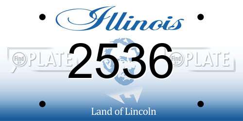 2536 Illinois License Plate