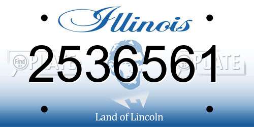 2536561 Illinois License Plate