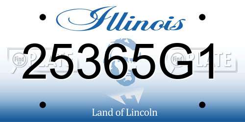 25365G1 Illinois License Plate