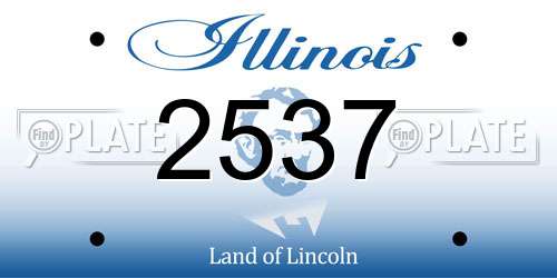2537 Illinois License Plate