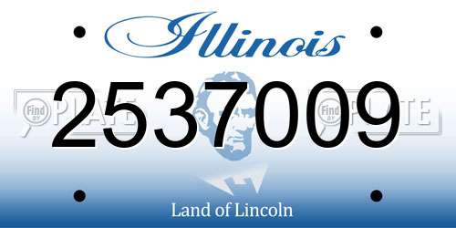 2537009 Illinois License Plate