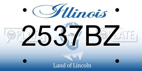 2537BZ Illinois License Plate