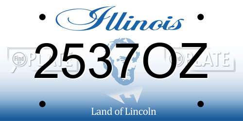 2537OZ Illinois License Plate