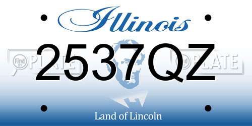 2537QZ Illinois License Plate
