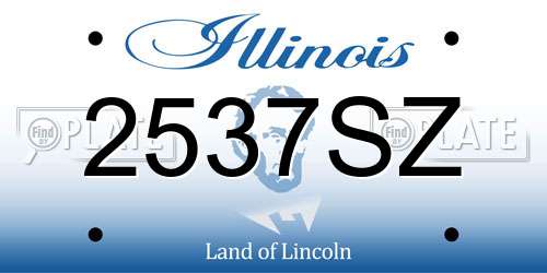 2537SZ Illinois License Plate