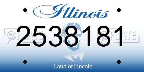 2538181 Illinois License Plate
