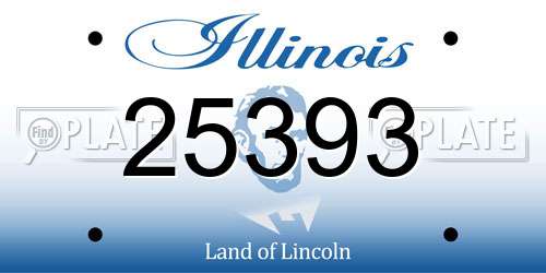 25393 Illinois License Plate