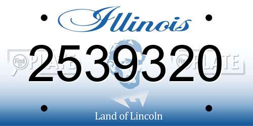 2539320 Illinois License Plate