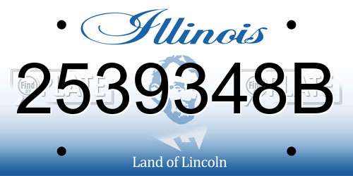 2539348B Illinois License Plate