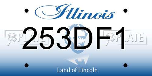 253DF1 Illinois License Plate