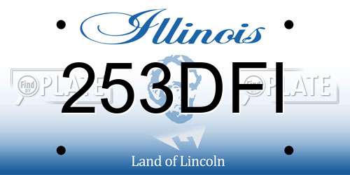 253DFI Illinois License Plate