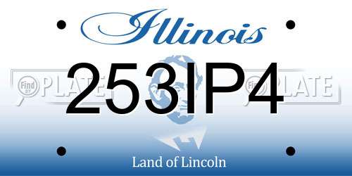 253IP4 Illinois License Plate