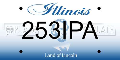 253IPA Illinois License Plate