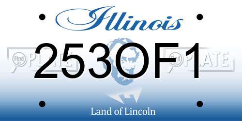 253OF1 Illinois License Plate