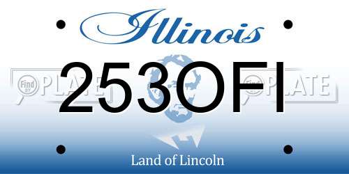 253OFI Illinois License Plate