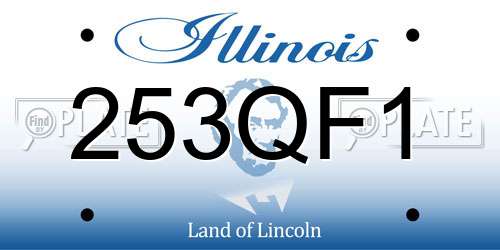 253QF1 Illinois License Plate