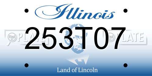 253T07 Illinois License Plate