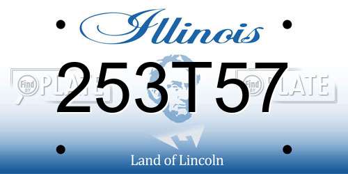 253T57 Illinois License Plate
