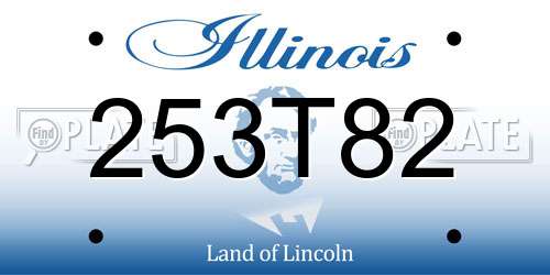 253T82 Illinois License Plate