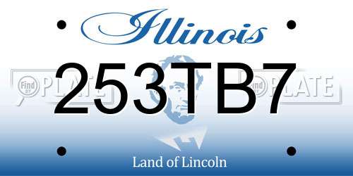 253TB7 Illinois License Plate