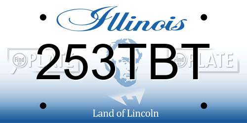 253TBT Illinois License Plate