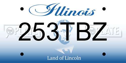 253TBZ Illinois License Plate