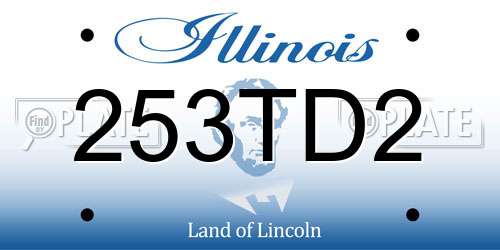 253TD2 Illinois License Plate