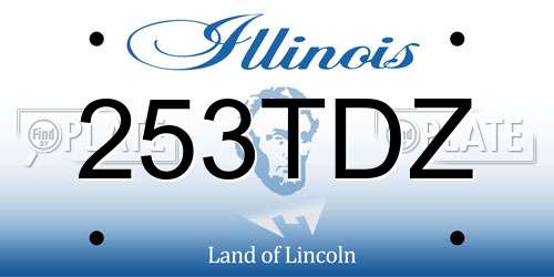 253TDZ Illinois License Plate