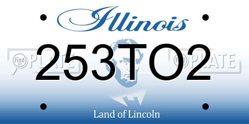 253TO2 Illinois License Plate