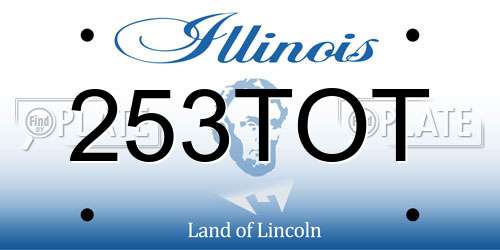 253TOT Illinois License Plate