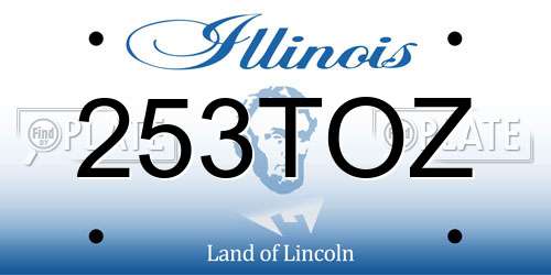 253TOZ Illinois License Plate