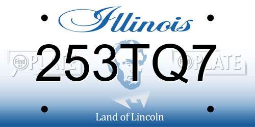 253TQ7 Illinois License Plate