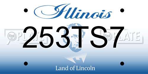 253TS7 Illinois License Plate