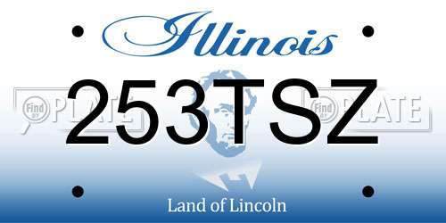 253TSZ Illinois License Plate