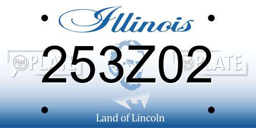 253Z02 Illinois License Plate