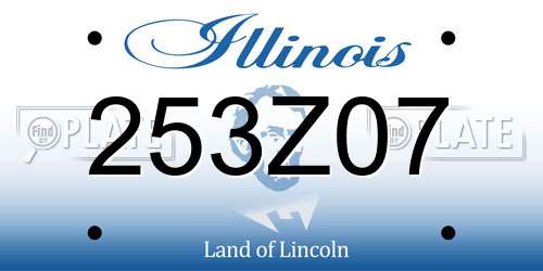 253Z07 Illinois License Plate